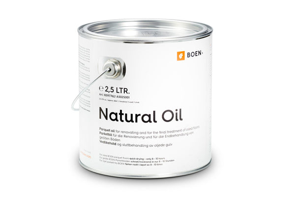Boen Live Natural Oil, Transparent 2.5L, for finishing of sanded or untreated wooden surfaces