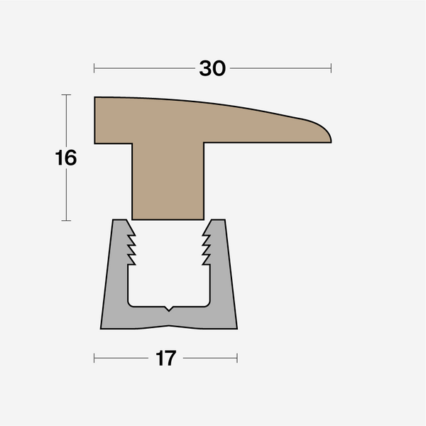 Boen Matching Perimeter Profile, Height Adjustable: 15-18mm, Band-2