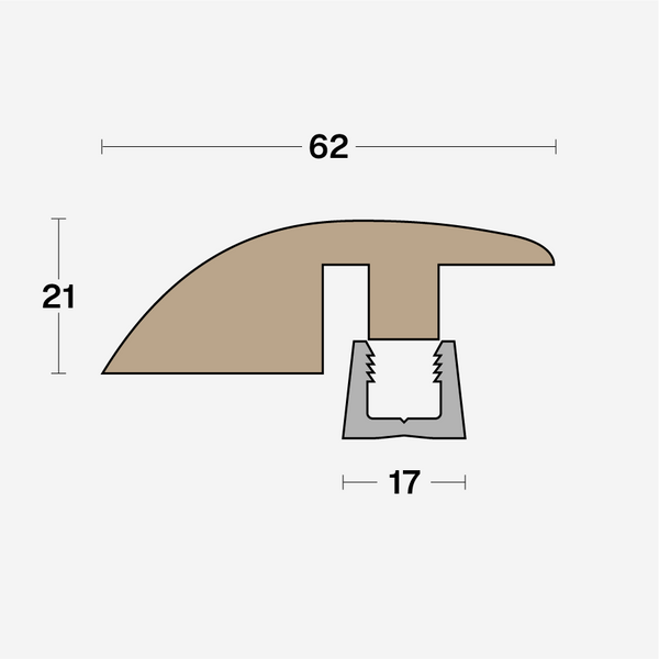 Boen Matching Full Ramp Profile, Height Adjustable: 15-18mm, Band-2