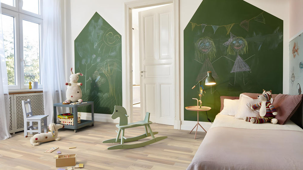 Boen Marcato Engineered White Pigmented Ash Multi-Strip Flooring, Unbrushed & L/Matt: 14.0 x 215 x 2,200 mm