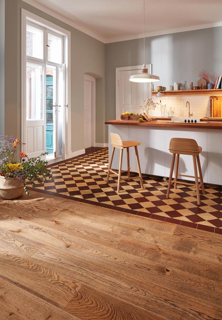 Boen Vivo Engineered Alamo Oak Planks Flooring, Unbrushed & L/Natural: 14.0 x 209 x 2,200 mm