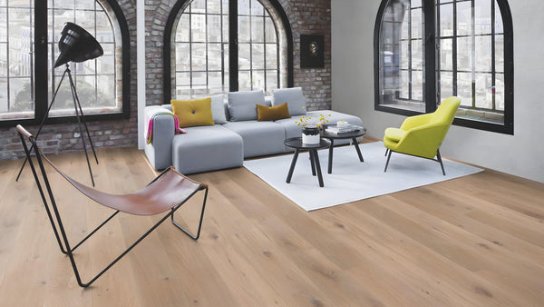 Boen Vivo Engineered White Oak Planks Flooring, Brushed & L/Natural: 14.0 x 209 x 2,200 mm