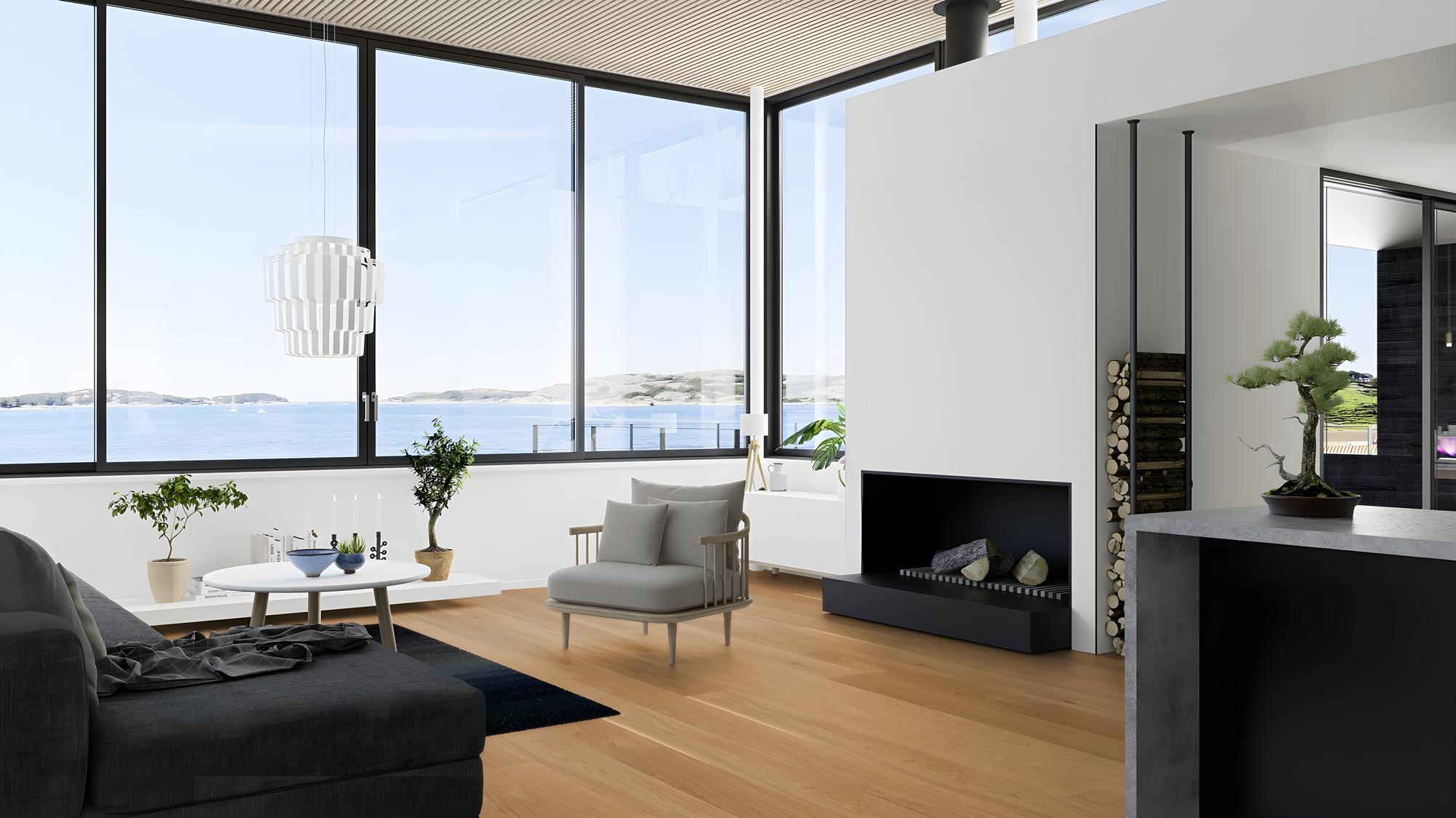 Boen Andante Engineered Oak Planks Flooring, Brushed & L/Natural: 14.0 x 209 x 2,200 mm