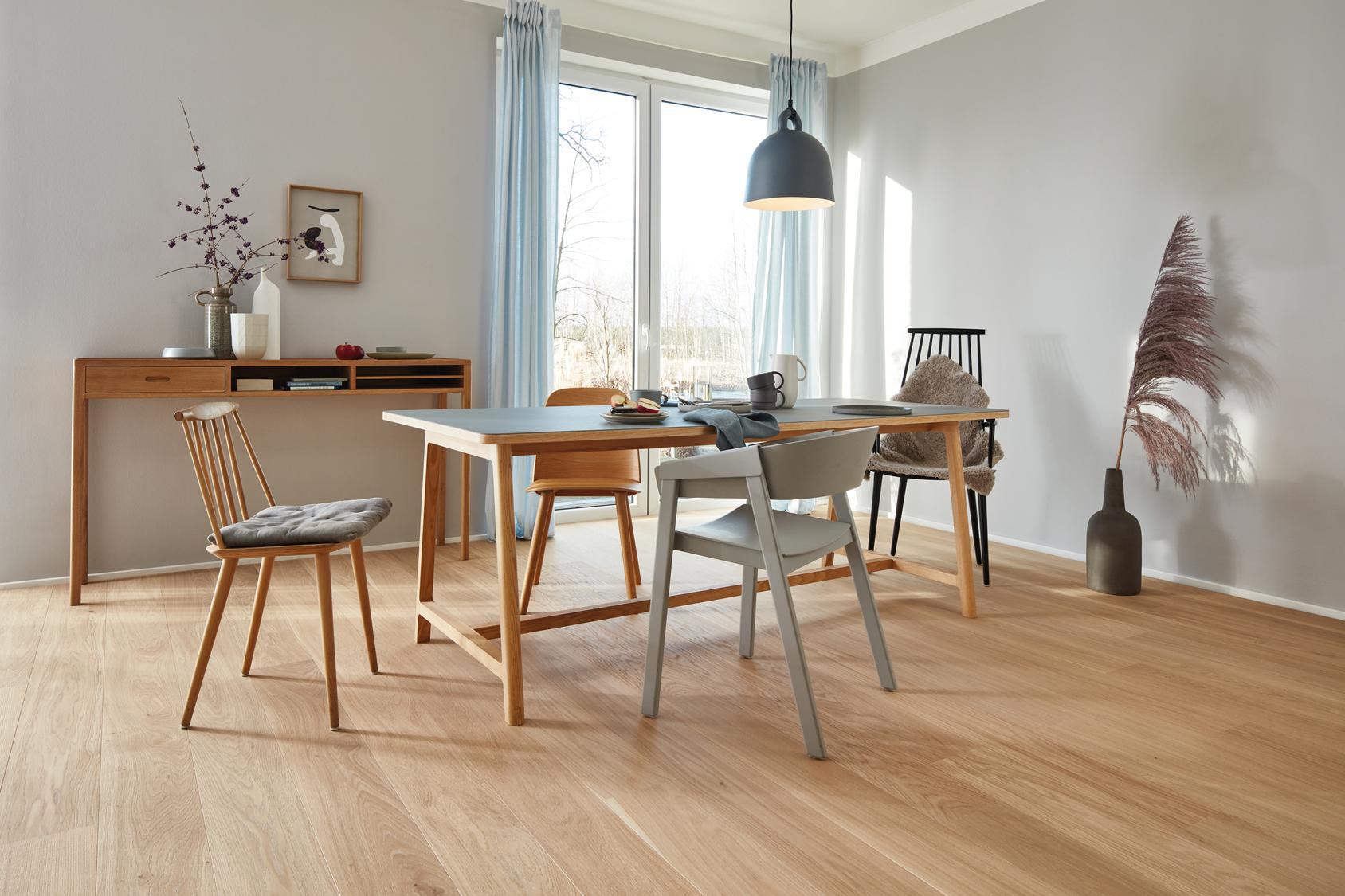 Boen Andante Engineered Oak Planks Flooring, Brushed & L/Pure: 14.0 x 209 x 2,200 mm