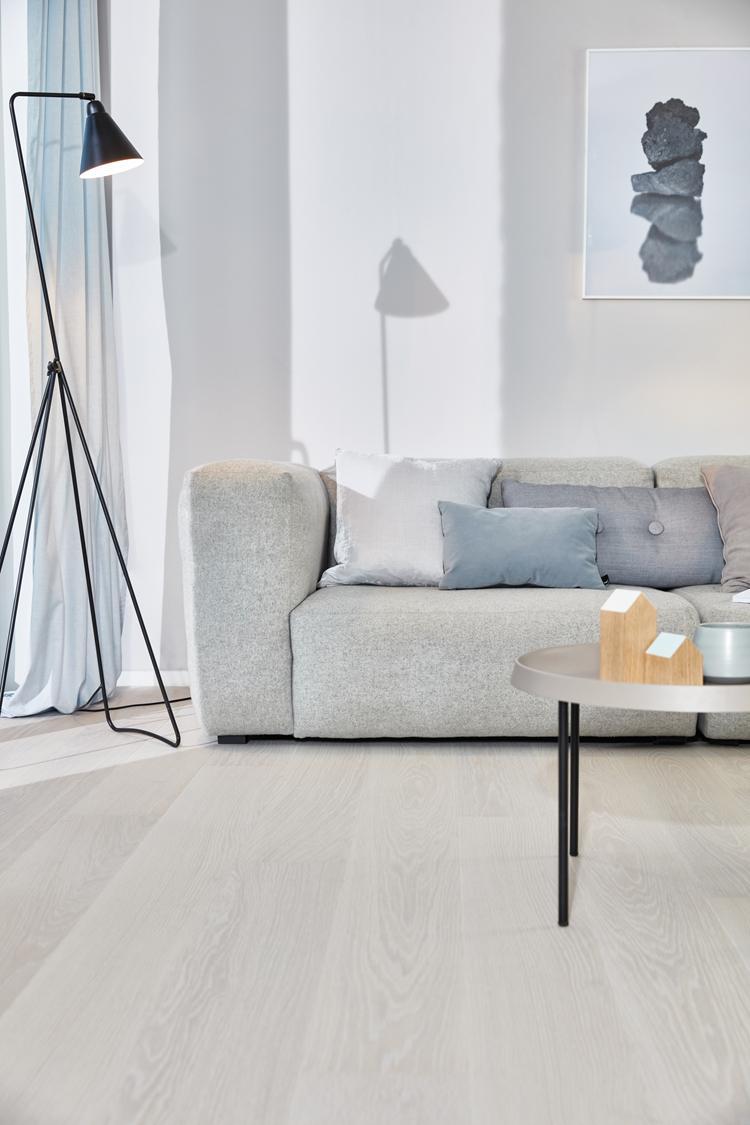 Boen Andante Engineered White Oak Planks Flooring, Brushed & L/Pure: 14.0 x 209 x 2,200 mm