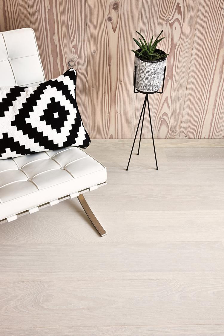 Boen Andante Engineered White Oak Planks Flooring, Brushed & L/Pure: 14.0 x 209 x 2,200 mm