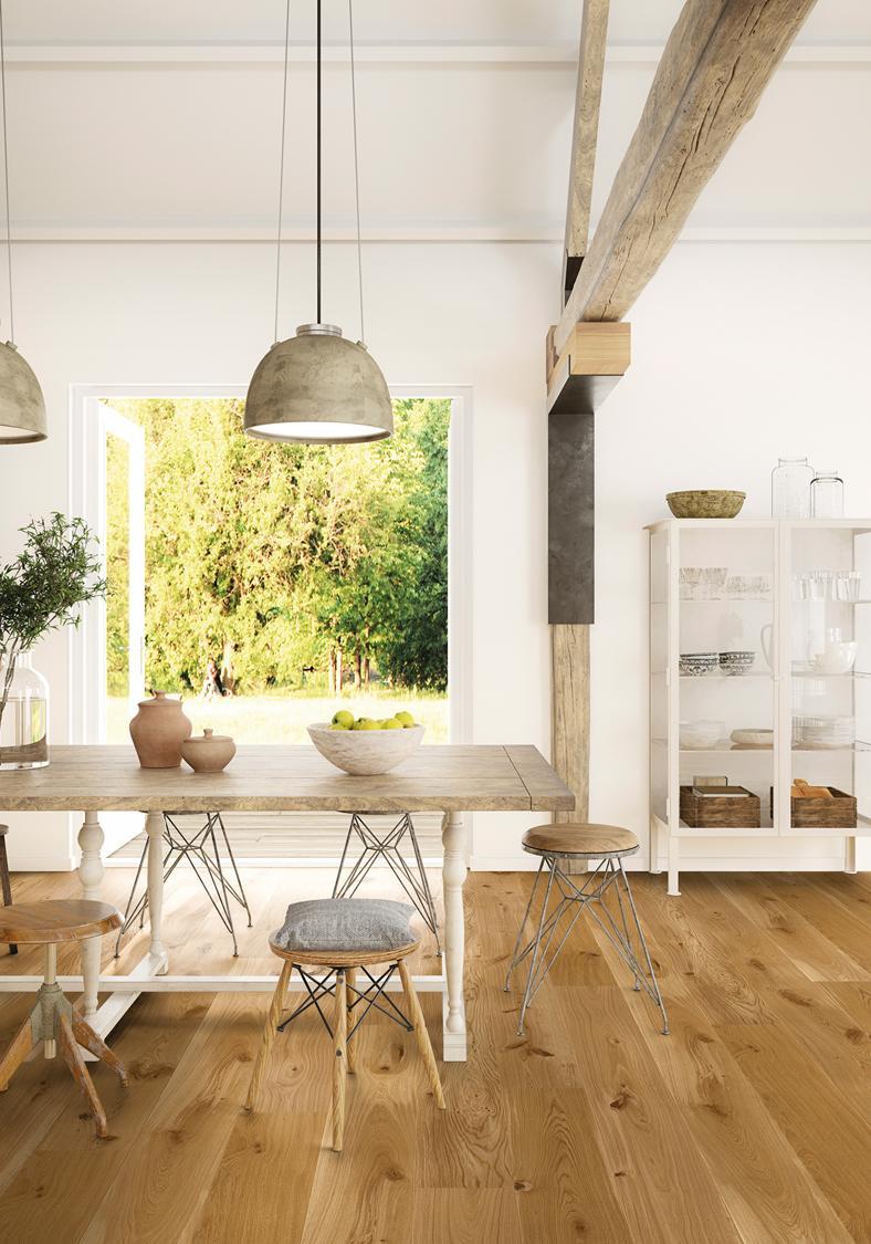 Boen Vivo Engineered Oak Planks Flooring, Unbrushed & L/Natural: 14.0 x 209 x 2,200 mm