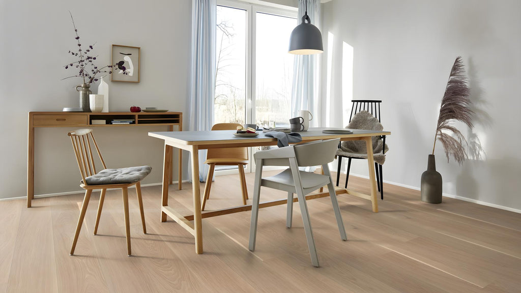 Boen Andante Engineered White Oak Planks Flooring, Unbrushed & L/Natural: 14.0 x 209 x 2,200 mm