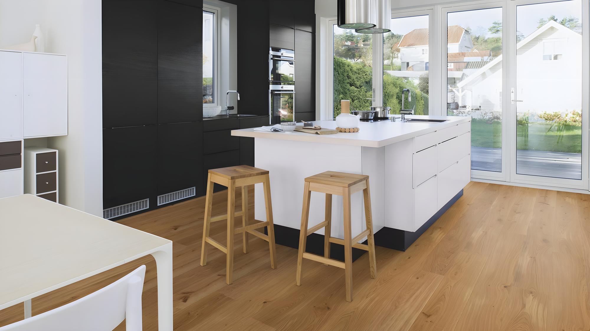 Boen Animoso Engineered Oak Planks Flooring, Unbrushed & L/Natural: 14.0 x 209 x 2,200 mm