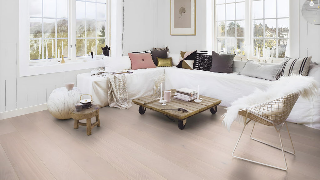 Boen Animoso Engineered Pearl Oak Planks Flooring, Unbrushed & L/Natural: 14.0 x 209 x 2,200 mm