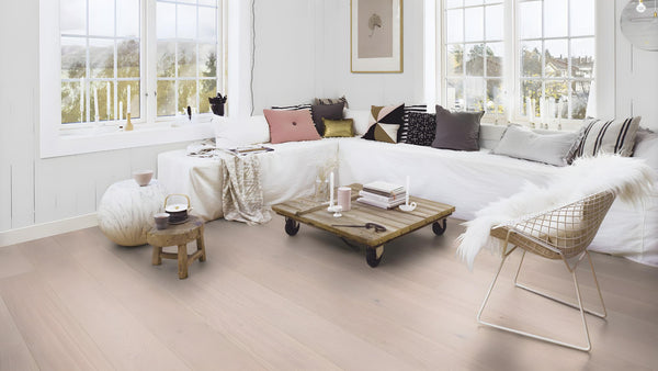 Boen Animoso Engineered Pearl Oak Planks Flooring, Unbrushed & L/Natural: 14.0 x 209 x 2,200 mm