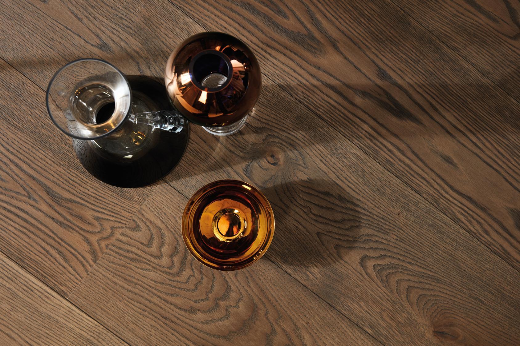 Boen Vivo Engineered Brown Jasper Oak Planks Flooring, Brushed & L/Natural: 14.0 x 209 x 2,200 mm