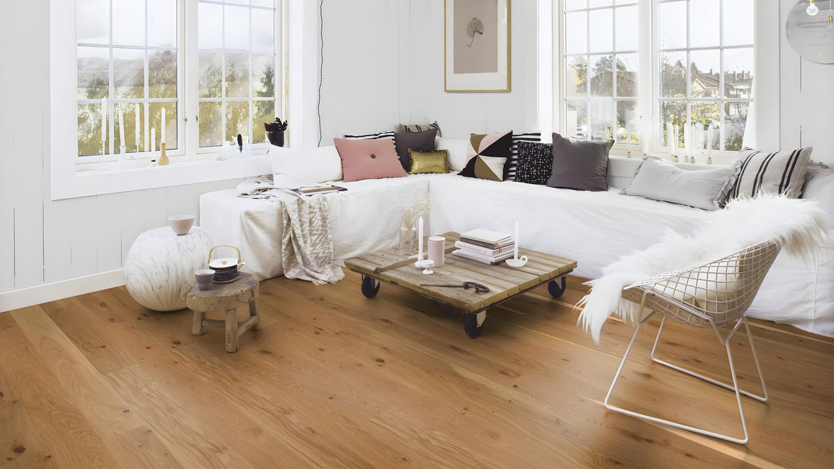 Boen Vivo Engineered Oak Planks Flooring, Brushed & L/Natural: 14.0 x 138 x 2,200 mm