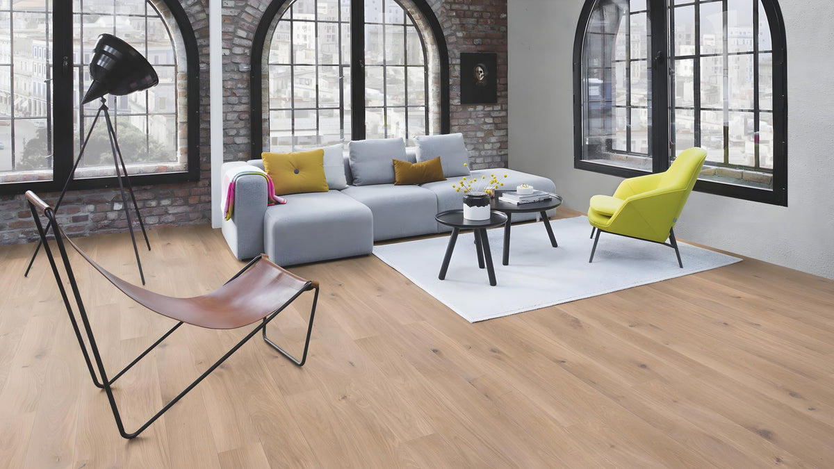 Boen Vivo Engineered White Oak Planks Flooring, Brushed & L/Natural: 14.0 x 138 x 2,200 mm
