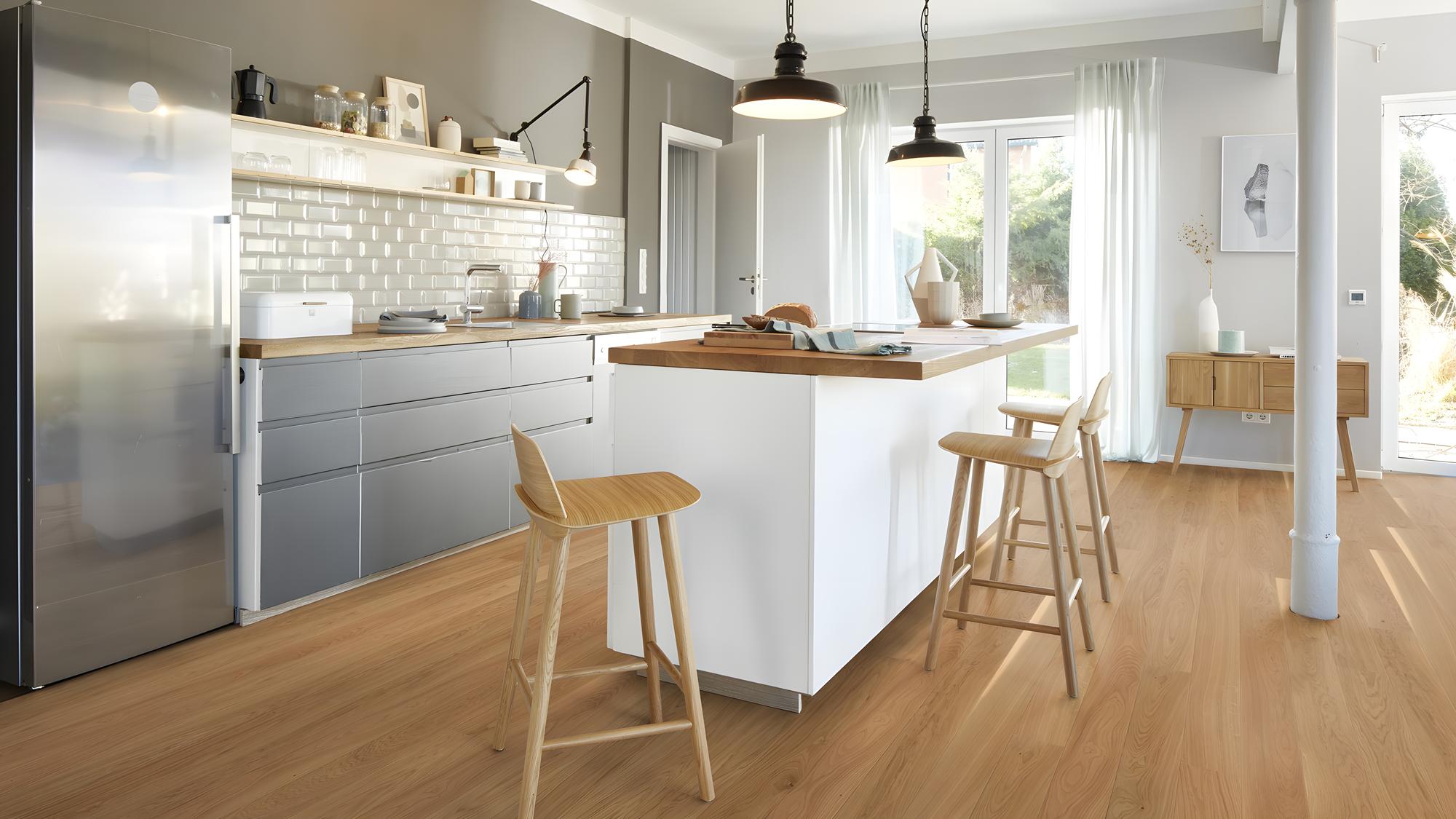 Boen Andante Engineered Oak Planks Flooring, Brushed & L/Natural: 14.0 x 138 x 2,200 mm