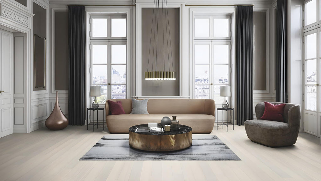 Boen Andante Engineered White Oak Planks Flooring, Brushed & L/Pure: 14.0 x 138 x 2,200 mm