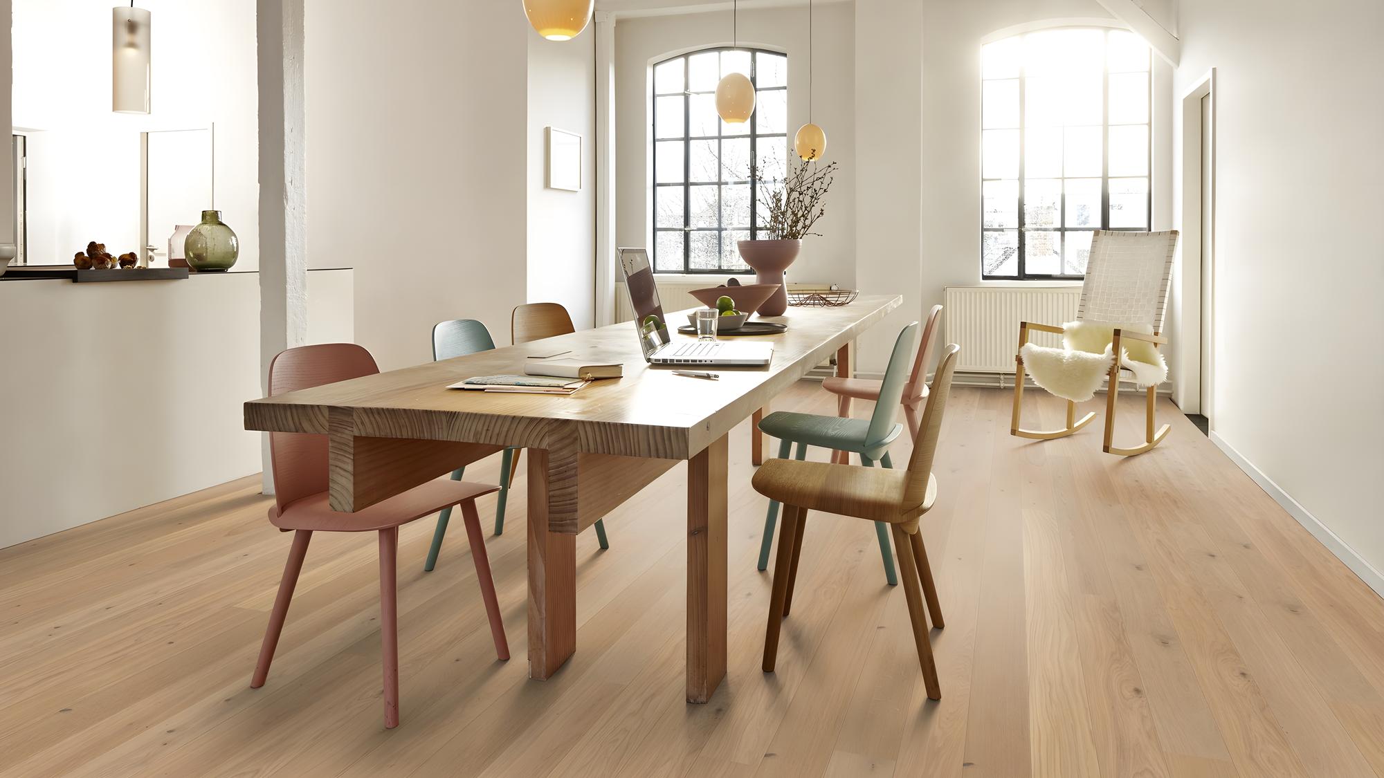 Boen Animoso Engineered Oak Planks Flooring, Brushed & L/Pure: 14.0 x 138 x 2,200 mm
