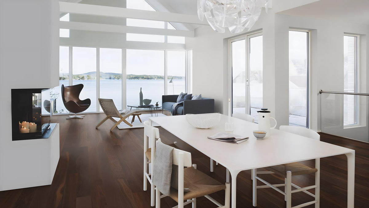 Boen Andante Engineered Smoked Oak Planks Flooring, Brushed & L/Natural: 14.0 x 138 x 2,200 mm