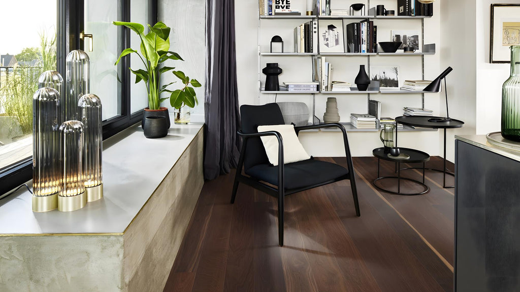 Boen Marcato Engineered Smoked Oak Planks Flooring, Brushed & L/Natural: 14.0 x 138 x 2,200 mm