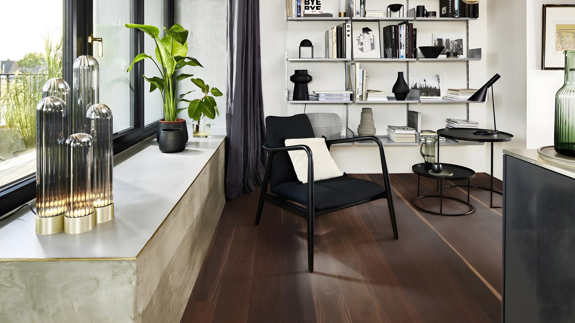 Boen Marcato Engineered Smoked Oak Planks Flooring, Brushed & L/Natural: 14.0 x 138 x 2,200 mm