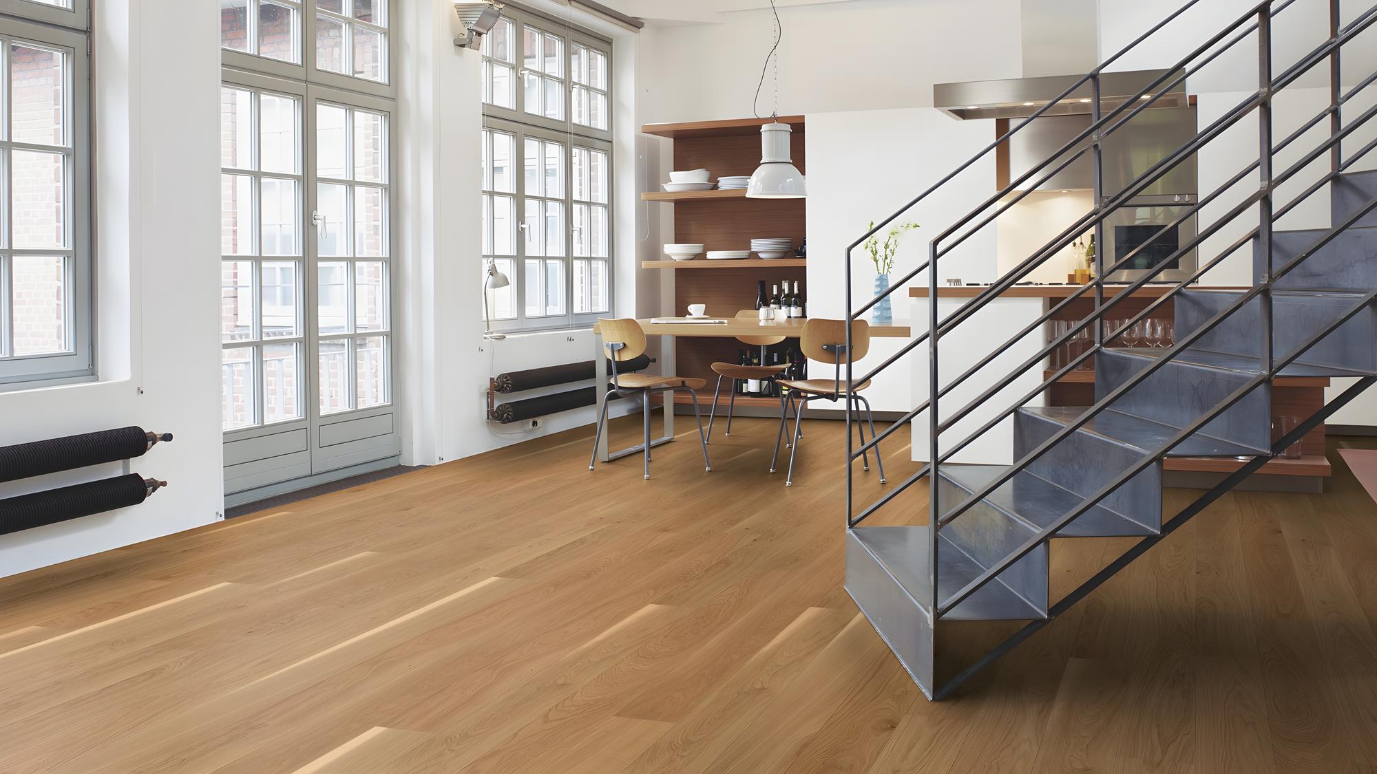 Boen Andante Engineered Oak Planks Flooring, Unbrushed & L/Natural: 14.0 x 138 x 2,200 mm