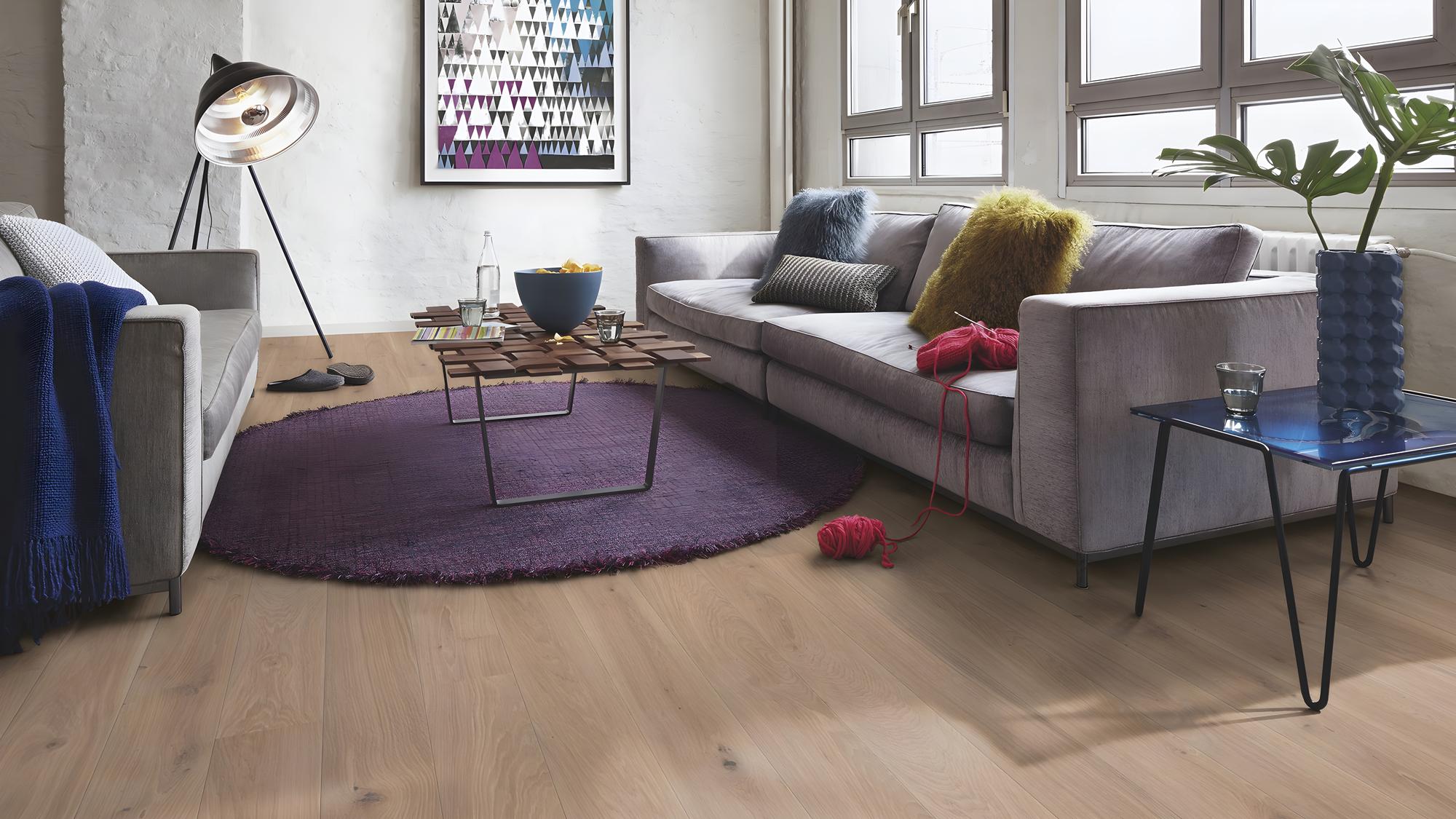 Boen Animoso Engineered White Oak Planks Flooring, Unbrushed & L/Matt: 14.0 x 138 x 2,200 mm