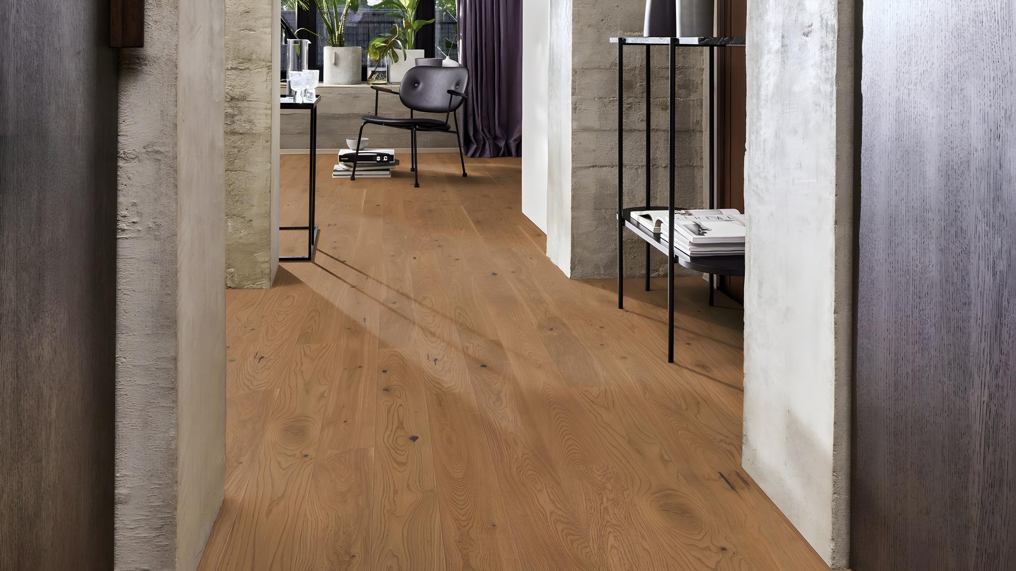 Boen Canyon Engineered Honey Oak Planks Flooring, Brushed & L/Natural: 14.0 x 138 x 2,200 mm