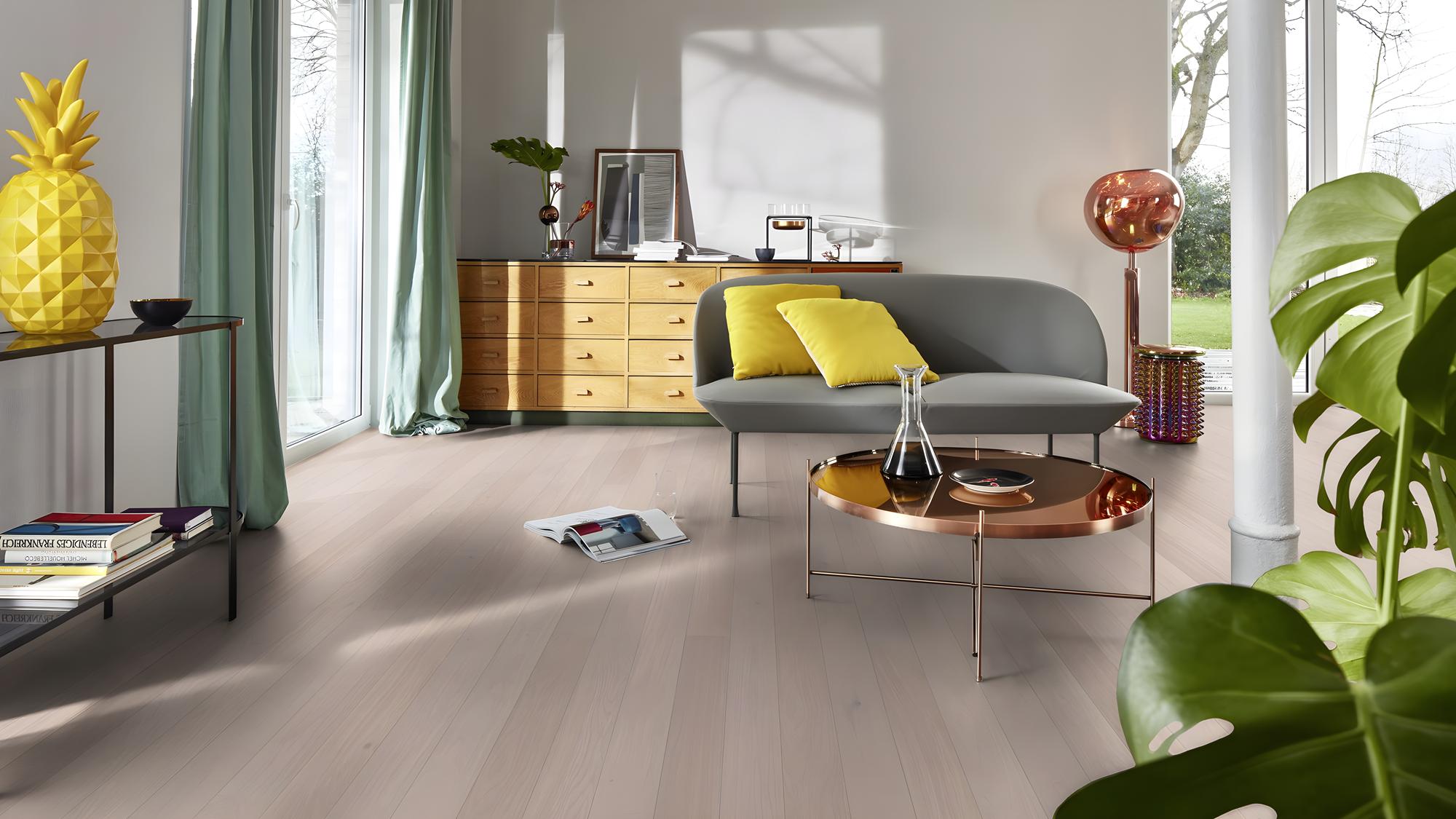 Boen Animoso Engineered Pearl Oak Planks Flooring, Unbrushed & L/Natural: 14.0 x 138 x 2,200 mm