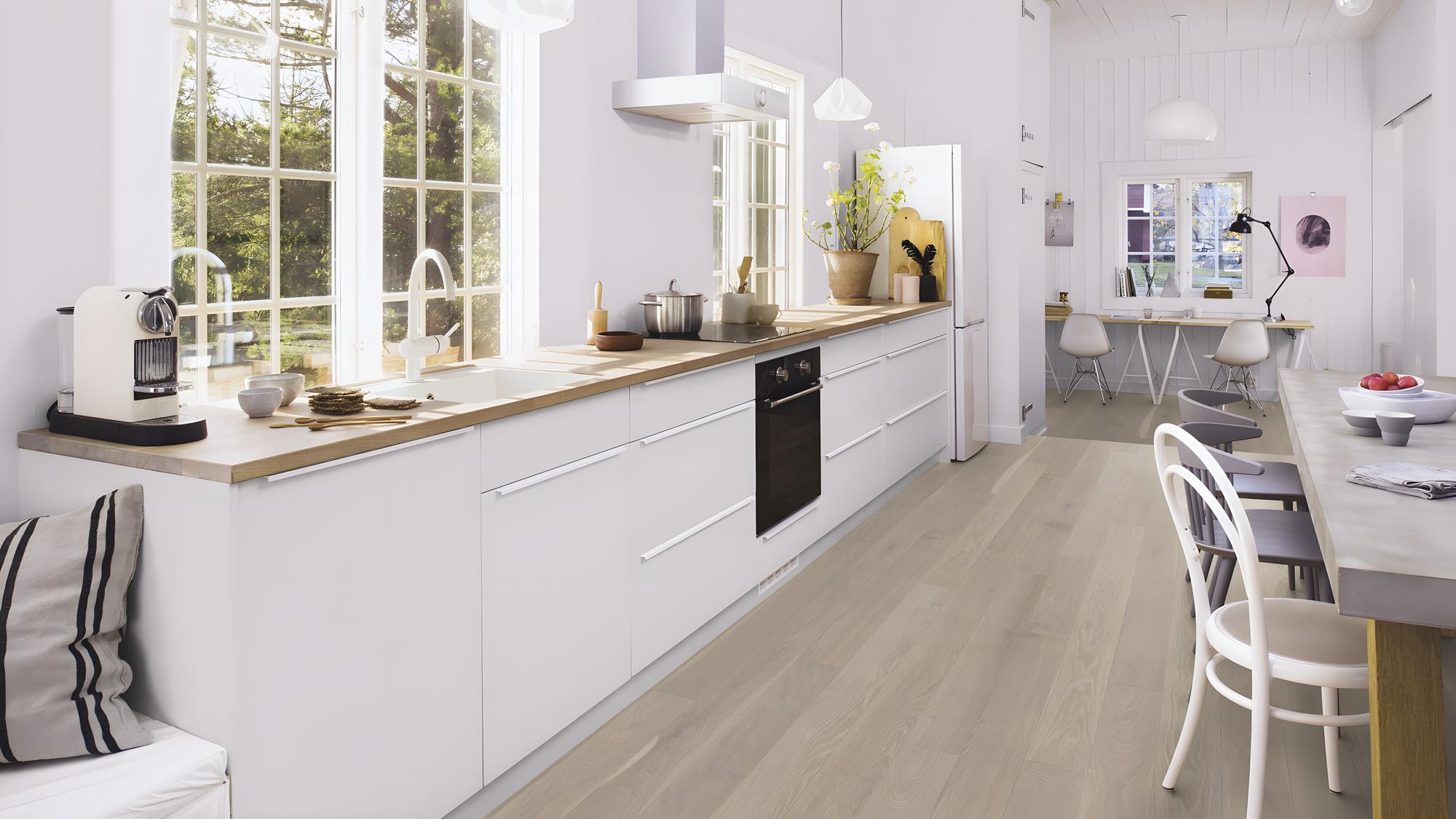 Boen Animoso Engineered Grey Harmony Oak Planks Flooring, Brushed & L/Pure: 14.0 x 138 x 2,200 mm