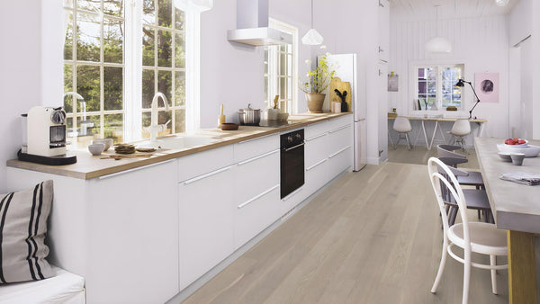 Boen Animoso Engineered Grey Harmony Oak Planks Flooring, Brushed & L/Pure: 14.0 x 138 x 2,200 mm