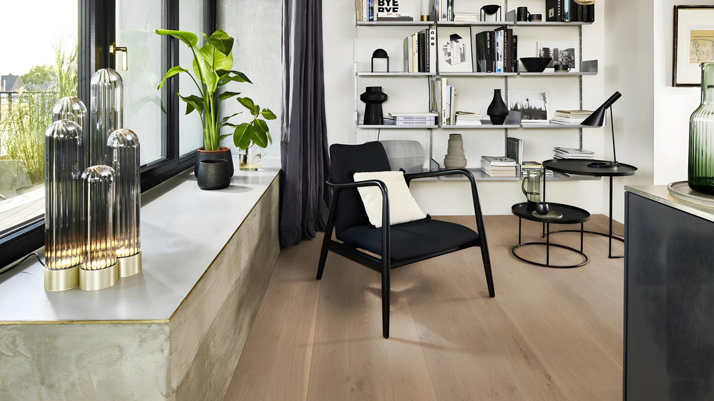 Boen Animoso Engineered Sand Oak Planks Flooring, Brushed & L/Natural: 14.0 x 138 x 2,200 mm