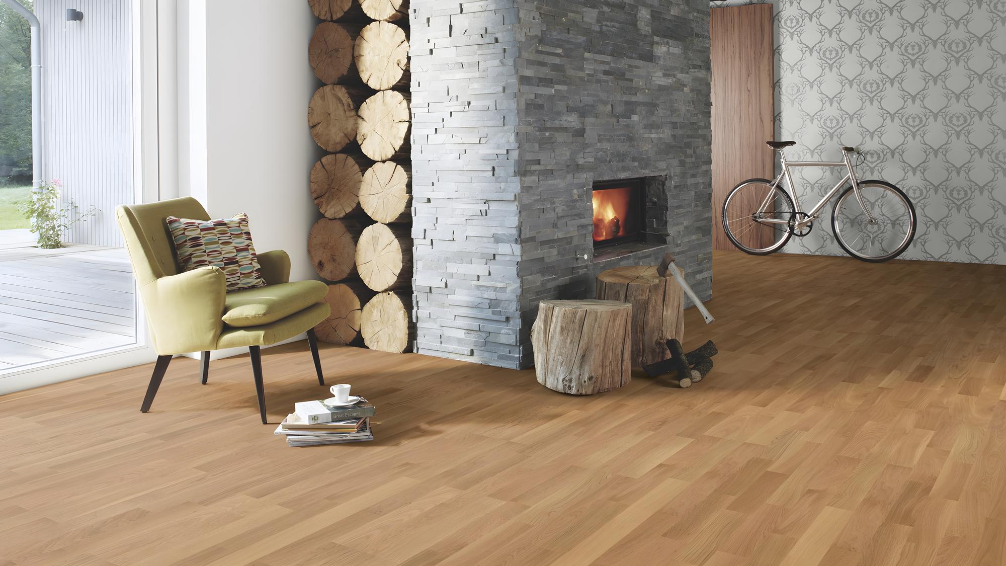 Boen Andante Engineered Oak Multi-Strip Flooring, Unbrushed & L/Matt: 14.0 x 215 x 2,200 mm