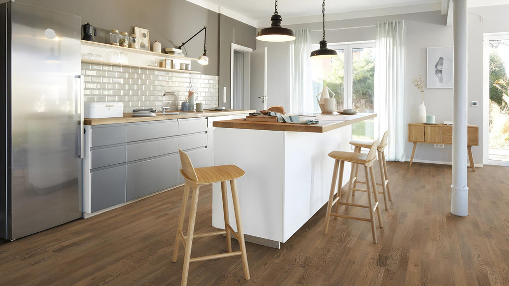 Boen Finale Engineered Alamo Oak Multi-Strip Flooring, Unbrushed & L/Natural: 14.0 x 215 x 2,200 mm