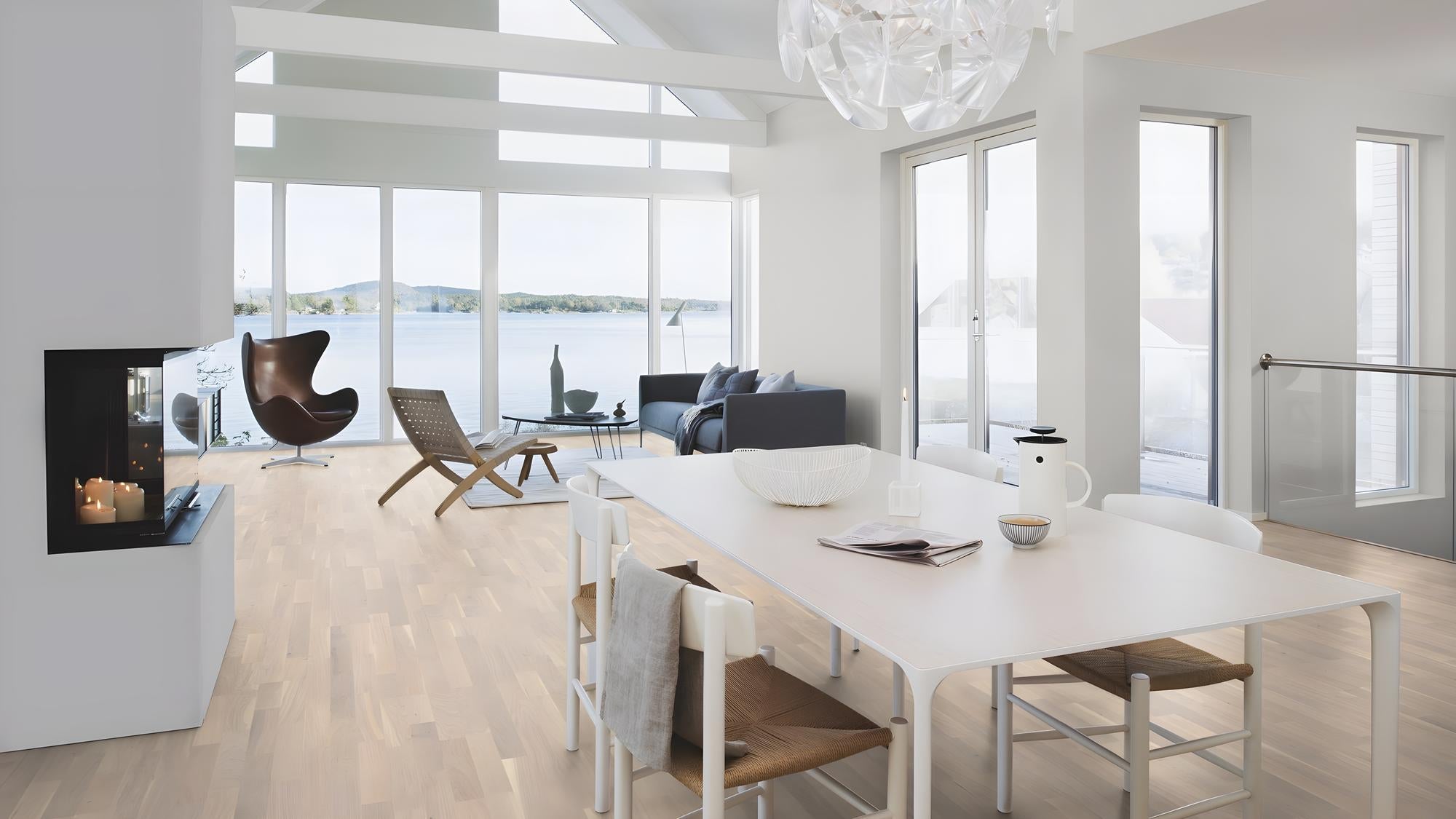 Boen Finale Engineered Pearl Oak Multi-Strip Flooring, Unbrushed & L/Natural: 14.0 x 215 x 2,200 mm