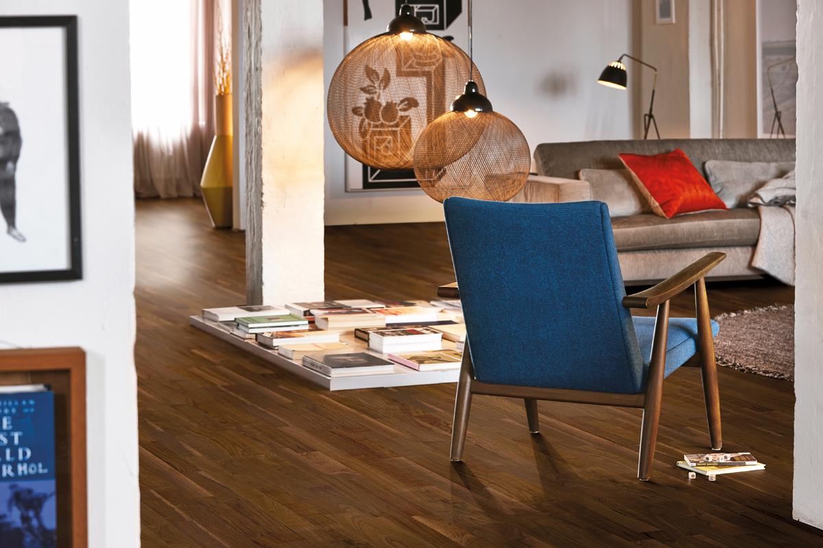 Boen Andante Engineered American Walnut Multi-Strip Flooring, L/Matt: 14.0 x 215 x 2,200 mm