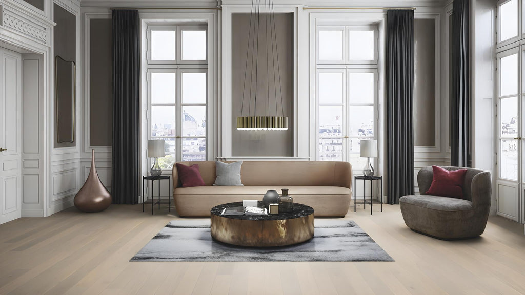 Boen Animoso Engineered Warm Cotton Oak Planks Flooring, Brushed & L/Pure: 14.0 x 138 x 2,200 mm