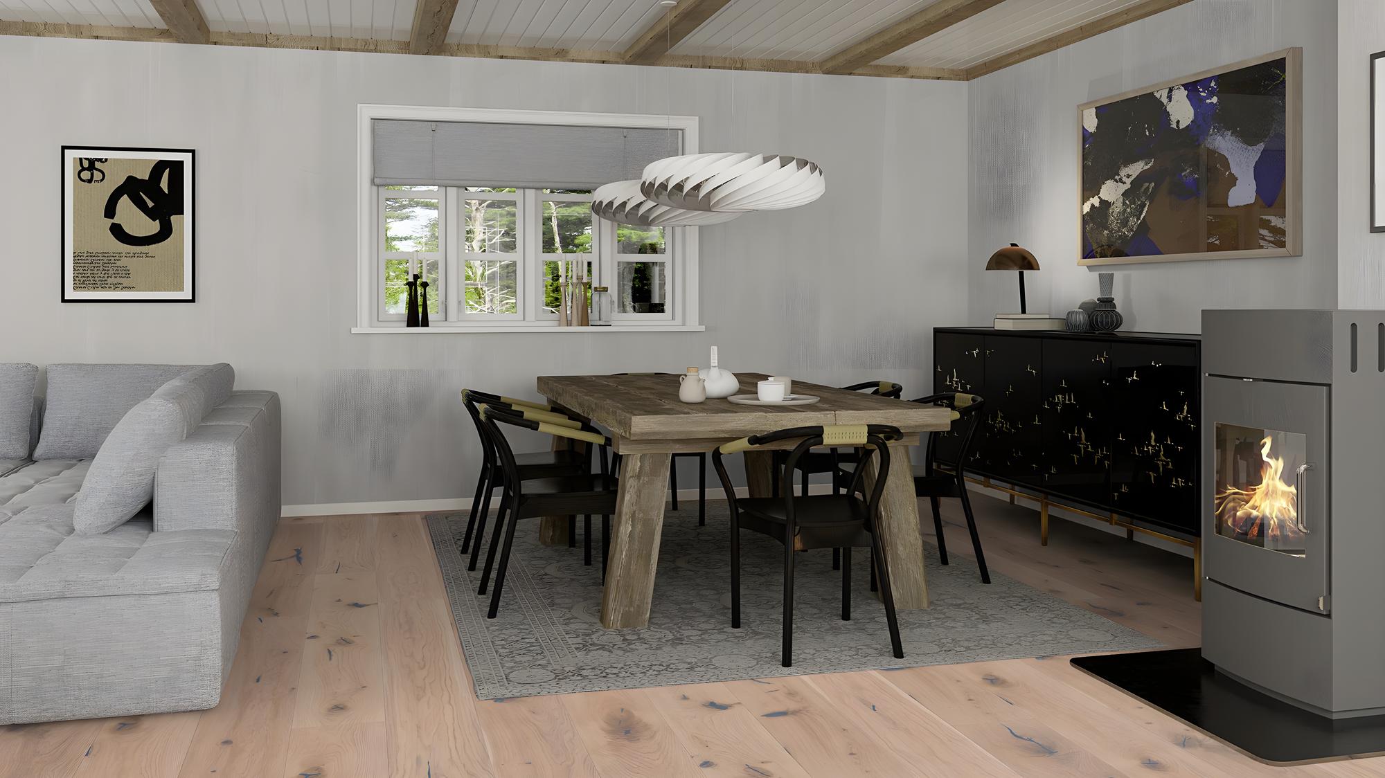 Boen Espressivo Engineered Vintage White Oak 209 Planks Flooring, Brushed & L/Natural: 14.0 x 209 x 2,200 mm