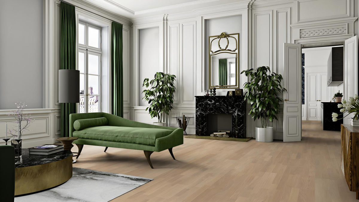Boen Andante Engineered Oak Multi-Strip Flooring, Brushed & L/Pure: 14.0 x 215 x 2,200 mm