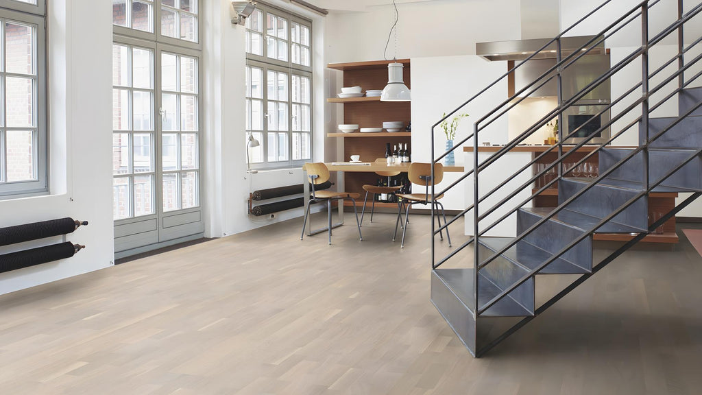 Boen Concerto Engineered White Oak Multi-Strip Flooring, Brushed & L/Pure: 14.0 x 215 x 2,200 mm