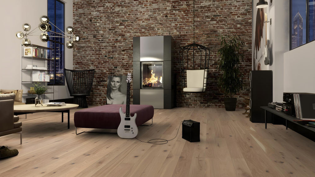 Boen Vivo Engineered Oak Planks Flooring, Brushed & L/Pure: 14.0 x 138 x 2,200 mm