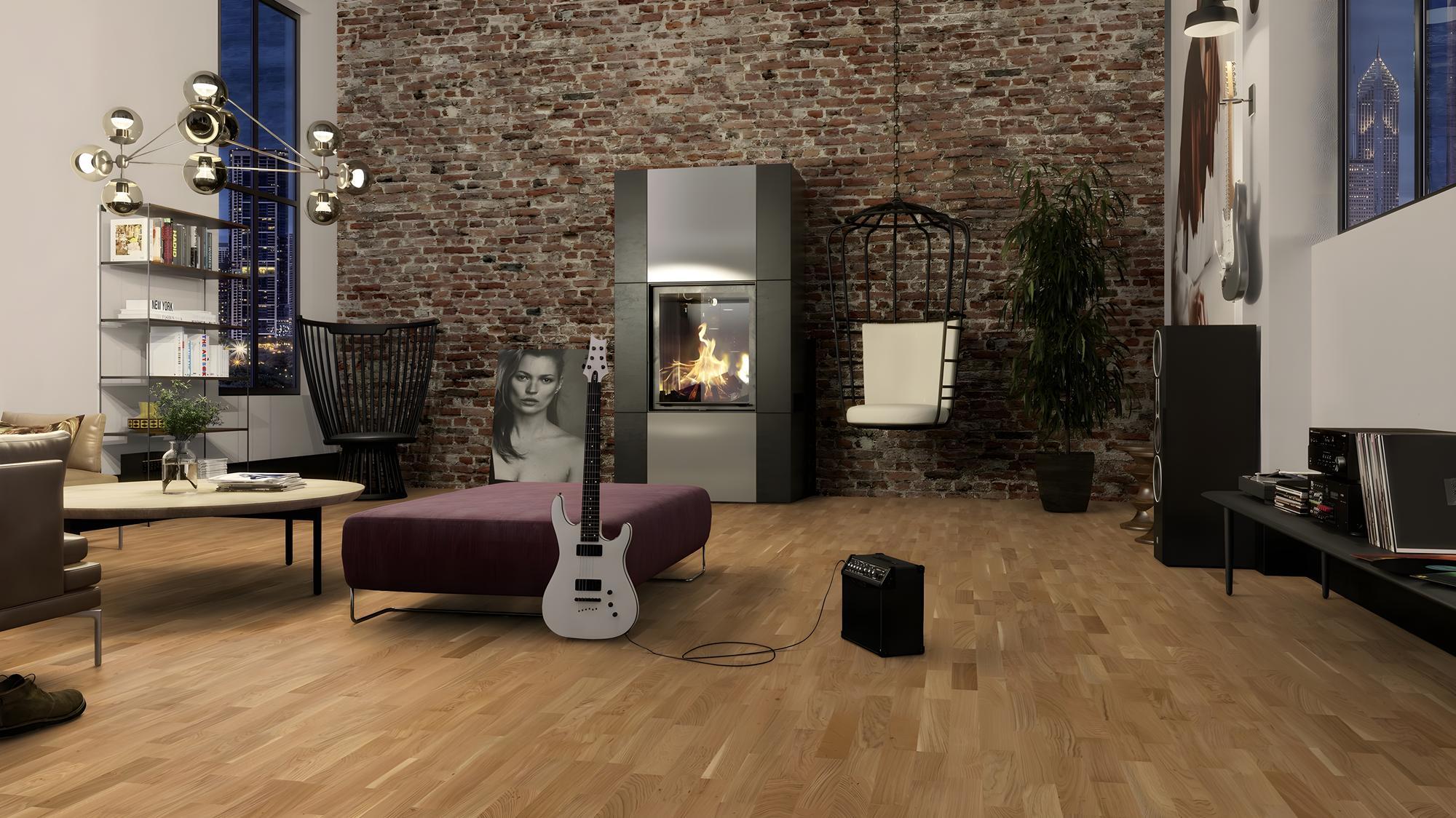 Boen Finale Engineered Oak Multi-Strip Flooring, Brushed & L/Matt: 14.0 x 215 x 2,200 mm