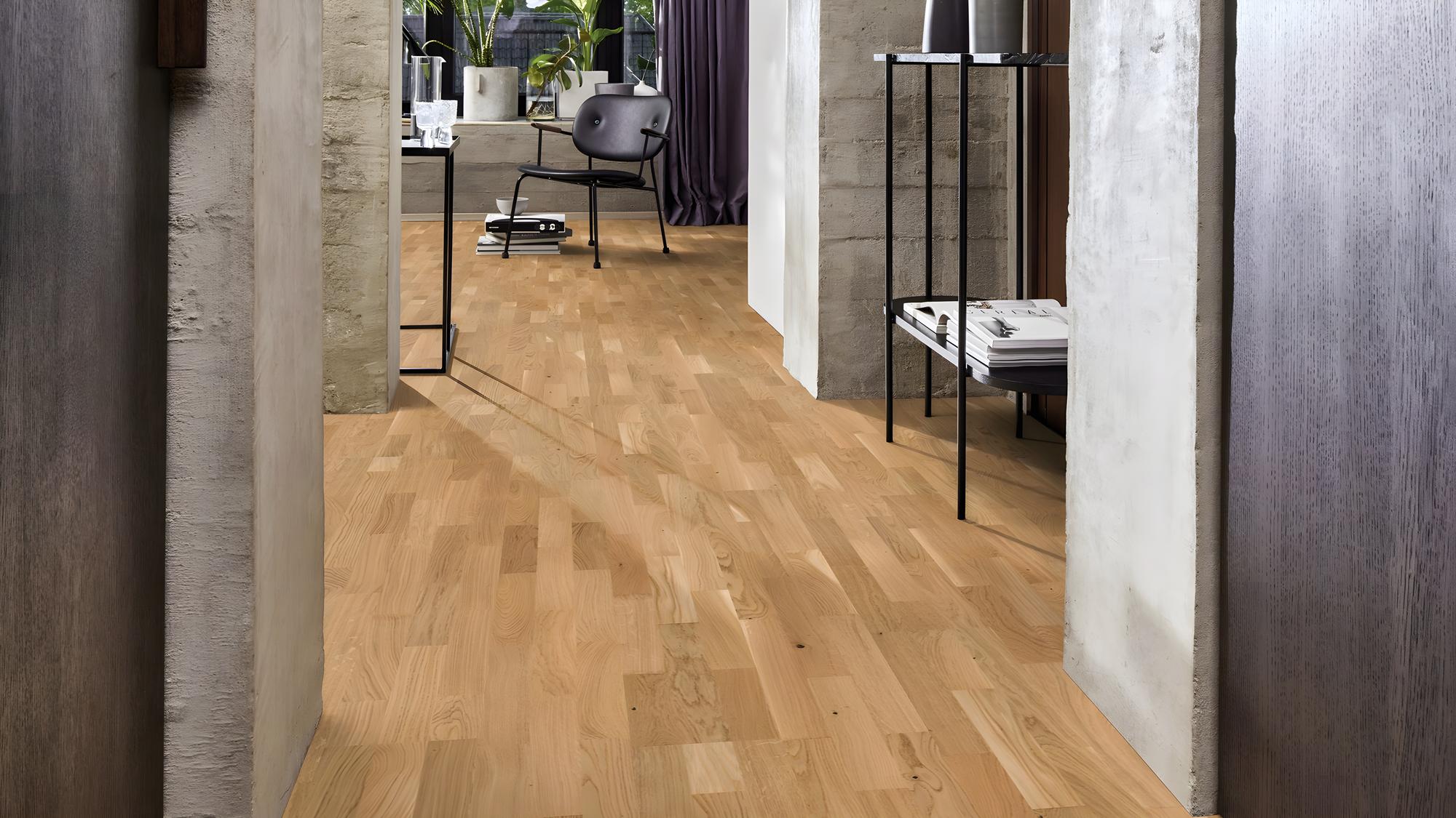 Boen Finale Engineered Oak Multi-Strip Flooring, Brushed & L/Natural: 14.0 x 215 x 2,200 mm