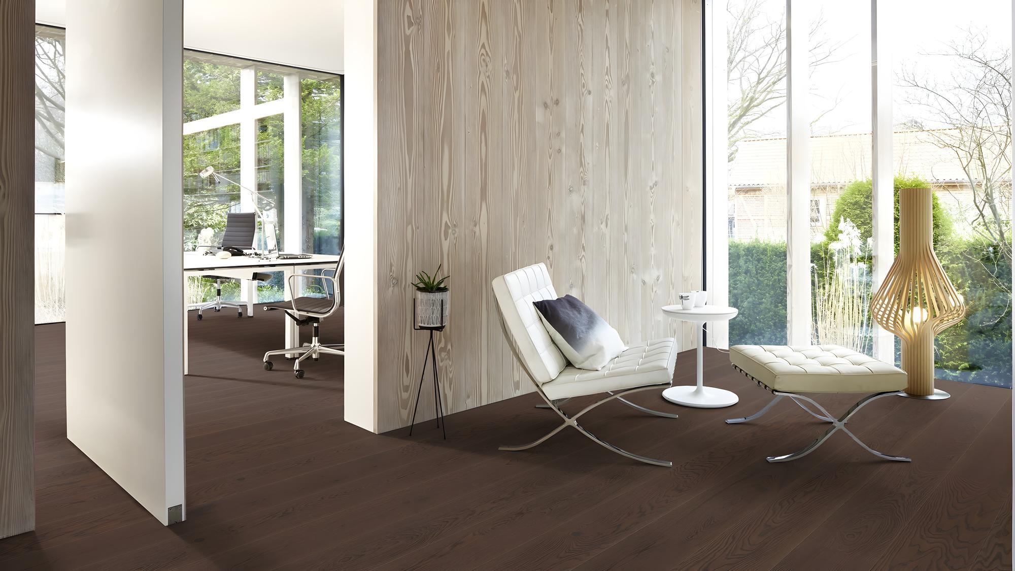 Boen Animoso Engineered Brazilian Brown Oak Planks Flooring, Brushed & L/Pure: 14.0 x 209 x 2,200 mm