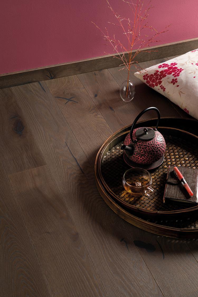 Boen Espressivo Engineered Elephant Grey Oak Planks Flooring, Brushed & L/Pure: 14.0 x 138 x 2,200 mm