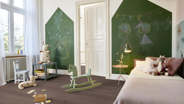 Boen Espressivo Engineered Elephant Grey Oak Planks Flooring, Brushed & L/Pure: 14.0 x 209 x 2,200 mm