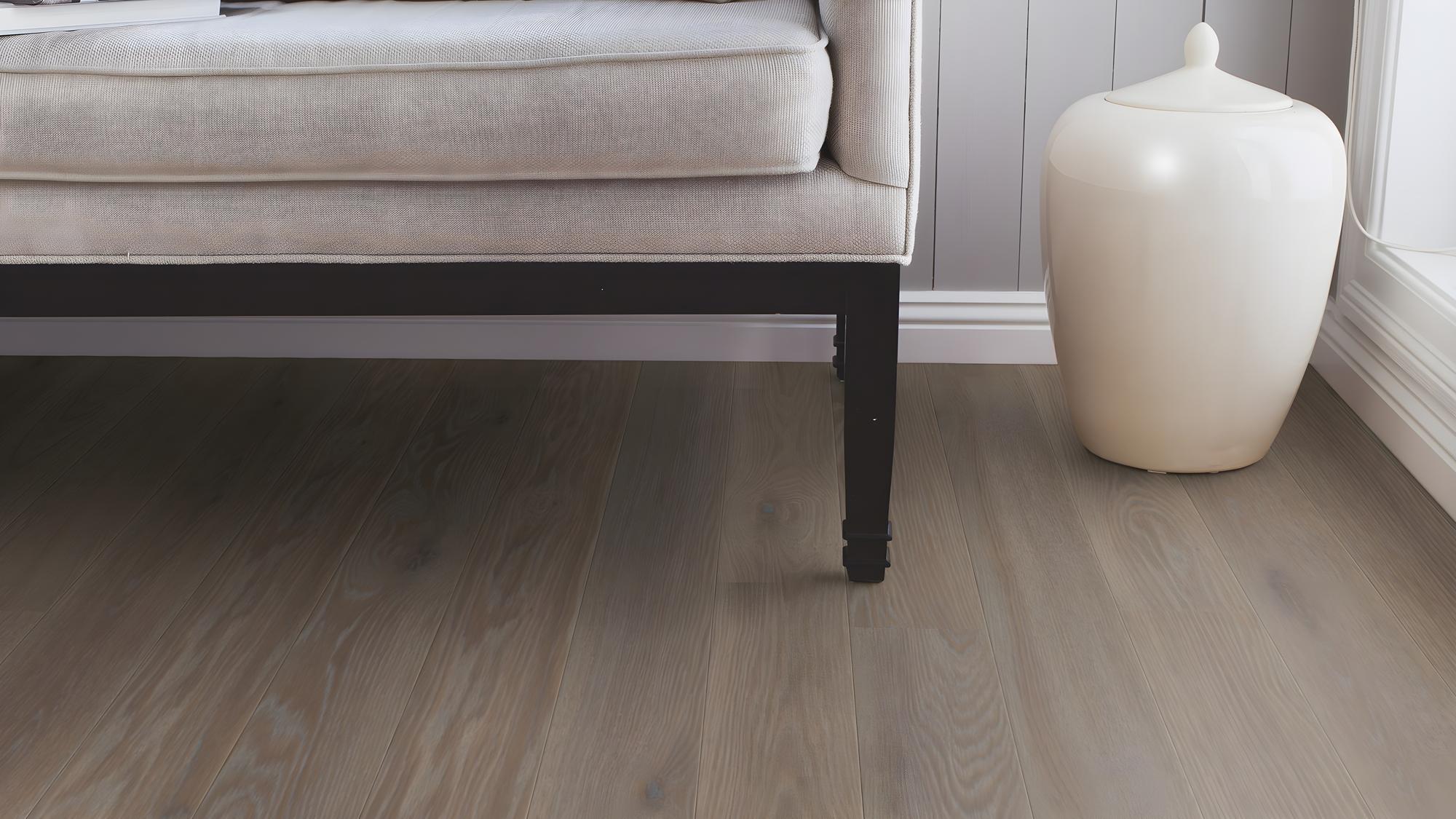 Boen Espressivo Engineered India Grey Oak Planks Flooring, Brushed & L/Pure: 14.0 x 138 x 2,200 mm