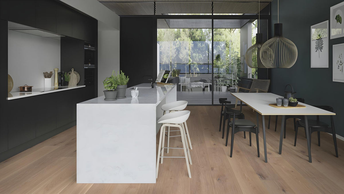 Boen Traditional Engineered Coral Oak Planks Flooring, Brushed & L/Natural: 15.0 x 300 x 2,750 mm