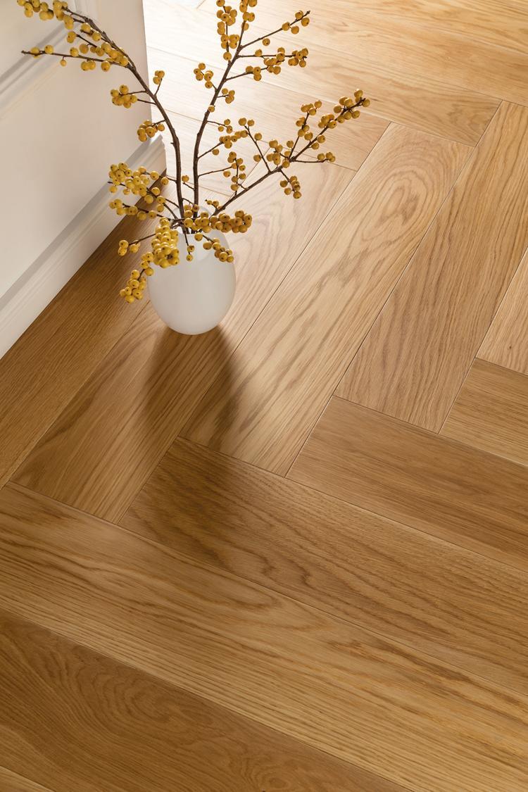 Boen Adagio Engineered Oak Herringbone Flooring, Unbrushed & L/Natural, A & B Planks: 14.0 x 138 x 690 mm
