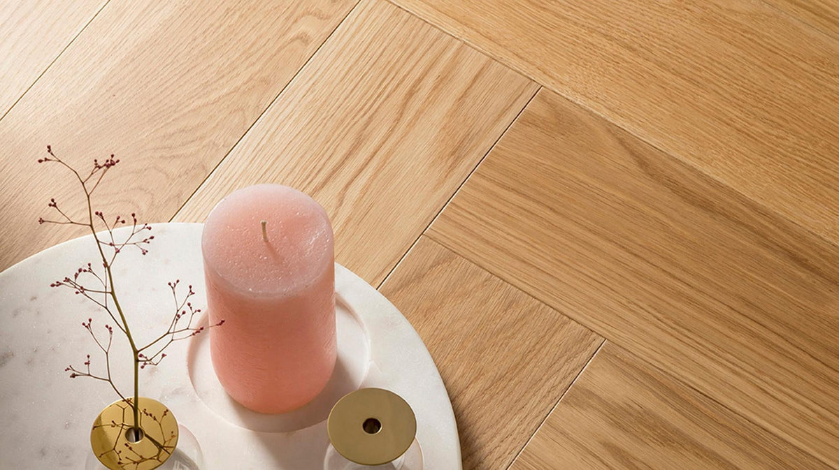 Boen Adagio Engineered Oak Herringbone Flooring, L/Natural, A & B Planks: 14.0 x 138 x 690 mm