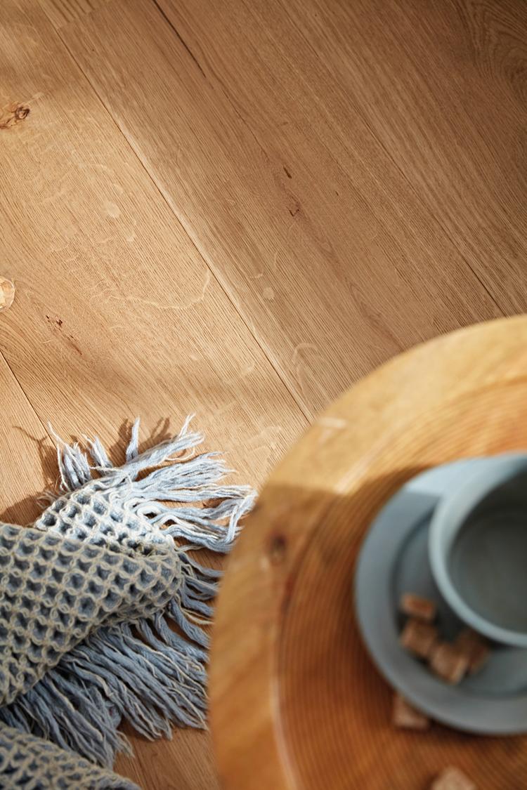 Boen Vivo Engineered Authentic Oak Planks Flooring, Brushed & L/Natural: 14.0 x 209 x 2,200 mm